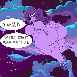 adventure_time bbw big_ass big_breasts chubby chubby_female from_behind gigantic_ass groping_ass groping_self huge_ass lumpy_space_princess no_nipples overweight overweight_female self_grope solo solo_female solo_focus wack-man