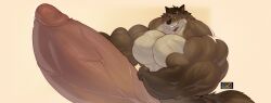 anthro big_muscles big_pecs big_penis brown_fur canid canine canis dreamworks flexing fur genital_fluids genitals hi_res huge_cock huge_muscles huge_pecs hyper hyper_genitalia hyper_muscles hyper_penis kinaruoopsy male mammal mr._wolf_(the_bad_guys) multicolored_body multicolored_fur muscular muscular_anthro muscular_arms muscular_male one_eye_closed pecs penis pink_penis precum scar smile solo tan_body tan_fur the_bad_guys vein veiny_penis wink wolf yellow_eyes