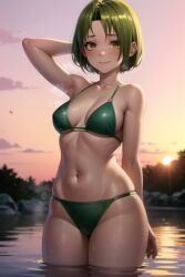 1girls ai_generated bikini bikini_bottom bikini_top brown_eyes colombian female female_focus flat_chest freckles green_bikini green_bikini_bottom green_bikini_top green_hair hispanic hispanic_virtual_youtuber indie_virtual_youtuber latam_virtual_youtuber light-skinned_female light_skin ryumi ryumivt short_hair small_breasts stable_diffusion twitch twitch.tv virtual_youtuber vtuber yellow_eyes youtube youtube_hispanic