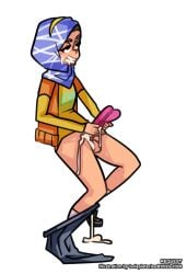 bolapistarize clothed clothing cum cum_inside eyes_half_open eyes_rolling_back futa_only futanari hijab hijab_futa light-skinned_futanari muslim_futa sex_toy skirt sweat