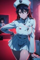 1girls ai_generated bambietta_basterbine big_breasts bleach bleach:_the_thousand-year_blood_war breasts female large_breasts long_hair miniskirt pose skirt solo solo_female solo_focus sternritter uniform