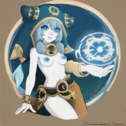 ai_generated breasts eliotrope girl magic nipples no_bra stable_diffusion wakfu white_skin