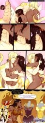 amazon arabian_clothes big_breasts blonde_hair blowjob bracelets brown_hair comic comic_page cum_in_mouth cute dark-skinned_female dark_elf dark_hair drowtales earrings elf fellatio gold_jewelry grabbing_ass hair_beads harem lamia leopard_print_bikini light-skinned_female light-skinned_male lunareth maid maid_headdress maid_uniform medium_ass medium_breasts monster monster_girl muscular muscular_female naga necklace oral original original_character petite pointy_ears royalty size_difference twintails vaginal_penetration vaginal_sex