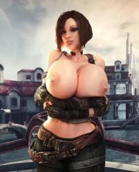 1girls 3d 3d_animation alternate_ass_size alternate_breast_size animated areolae arms_under_breasts ass big_ass big_thighs bouncing_breasts breast_jiggle breasts_bigger_than_head breasts_out brown_hair bulletstorm child_bearing_hips electronic_arts epic_games female female_only female_solo fingerless_gloves gigantic_breasts gloves hair_over_one_eye hourglass_figure huge_ass jiggling_breasts large_ass large_thighs looking_at_viewer midriff nipples no_sound pants partially_clothed people_can_fly small_waist soft_breasts solo solo_female swaying swaying_breasts tagme thick_thighs thighs thin_waist topless topless_female trishka_novak upper_body vaako video wasp_waist wide_hips