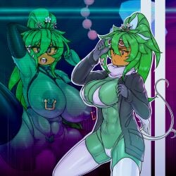 armpits big_breasts blaster_master blaster_master_zero_2 green_body green_hair green_skin human_on_plantie kanna_(blaster_master) penetration penis penis_in_pussy plant_girl plant_humanoid plantie pussy scuttlefish tagme thick_thighs vagina vaginal vaginal_penetration vaginal_sex