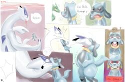 anthro anthro_pred blue_body death digestion duo english_text fatal_vore generation_2_pokemon generation_4_pokemon hi_res kinkykong legendary_pokemon lugia male male/male nintendo open_mouth oral_vore pokemon pokemon_(species) riolu size_difference smaller_prey swallowing tail text vore young