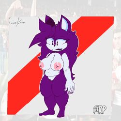 anthro anus big_thighs fan_character oc purple_fur purple_hair revie revie_03 simple_background thick_legs twitter twitter_user_oc white_anus white_arms white_background