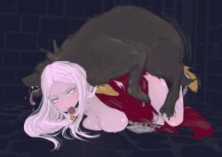 1animal 1girls 2d_(artwork) ball_gag blush bondage bondage_with_feral breeding_slave canine carmilla_(castlevania) castlevania doggy_style dominant dominant_feral dominant_male domination dungeon fanart feral feral_on_female feral_penetrated feral_penetrating_human male rape ripped_clothing self_upload submissive_female tied_up vampire xxpen zoophilia
