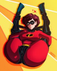 ass bodysuit clothed elastigirl fitiddies flexible helen_parr mask pussy the_incredibles wet