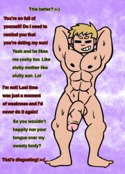 1boy abs biceps big_penis blonde chalkbone cocky female_pov hulkling hunk male male/female male_only marvel muscles muscular_male nipples nude_male orientation_play penis posing smiling solo stud sweat sweating sweaty teddy_altman thick_thighs younger_male