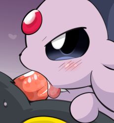 2d_animation animated duo eeveelution espeon fellatio female generation_2_pokemon genitals male male/female nintendo no_humans oral penile penis pokemon pokemon_(species) sateco sex umbreon