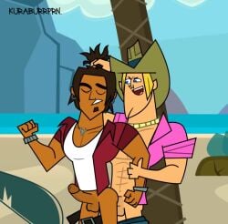 alejandro_burromuerto_(tdi) animated blonde_hair blonde_hair_on_brown_hair blonde_hair_top brown_hair brown_hair_bottom domination gay geoff_(tdi) hair_grab kuraburrprn light_hair_on_dark_hair male male_only short_playtime tagme total_drama_island video yaoi