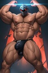 1boy 1male 1man abs ai_generated aiartdouglas armpit_hair armpits bara bara_tiddies bara_tits biceps big_bulge big_muscles big_pecs bulge chest_hair daddy dilf erection gay hair hairy hairy_armpits hairy_chest hairy_male helmet helmet_only horn horned_humanoid humanoid male male_focus male_nipples male_only man man_boobs man_breasts man_tits manly mostly_nude muscular muscular_humanoid muscular_male musk navel nipples pecs pubes solo sweat underwear underwear_only yaoi