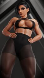 1girls 3d abs activision ajkj athletic athletic_female big_ass big_breasts black_hair blizzard_entertainment breasts brown-skinned_female brown_body brown_eyes brown_hair brown_skin dark-skinned_female dark_skin egyptian egyptian_female fareeha_amari female fit fit_female hips human large_breasts legs lingerie lips low-angle_view middle_eastern middle_eastern_female muscular_female muscular_thighs olive_skin overwatch overwatch_2 pantyhose pharah tan_body tan_skin waist