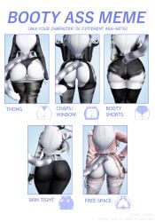 1female 1furry 2021 3d 3d_(artwork) 3d_model anthro anthro_female ass ass_focus black_legwear black_panties black_pants black_thighhighs black_underwear booty_ass_meme butt_cheeks butt_focus butt_window feline female furry furry_female furry_only grey_fur jacket legwear panties pants pink_jacket second_life shorts solo solo_female spots standing thick_ass thick_thighs thighhighs tight_clothes tight_clothing tight_pants underwear white_hair