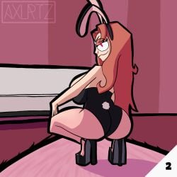 1girls 2023 ashley_(axxxolartz) axxxolartz back backside bedroom big_ass big_breasts big_butt big_thighs bunny_ears bunny_girl bunnysuit clothed couch crouching digital_drawing_(artwork) digital_media_(artwork) female female_focus huge_ass huge_breasts huge_butt huge_thighs human looking_at_viewer original original_character original_characters pink_background pink_stockings pose posing provocative red_hair seductive seductive_eyes seductive_look seductive_pose seductive_smile showing_ass thick_thighs thighs white_couch