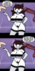 1girls 2boys censored dark_guy high_resolution humiliation imminent_sex interracial jaiden jaiden_animations long_hair penis penis_size_comparison penis_size_difference racism small_penis small_penis_humiliation steca stockings thelazyart very_high_resolution