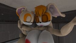 2girls 3d 3d_(artwork) age_difference aged_up anthro big_breasts breast_size_difference breasts closed_eyes completely_nude cream_the_rabbit female female_only holding_breath huge_breasts hugging kidnapped lagomorph lipstick mammal milf mother_and_daughter nipples nude nude_female peril rabbit sega sfm sonic_(series) sonic_the_hedgehog_(series) teen teenage_girl teenager thehumblefellow trapped underwater vanilla_the_rabbit water