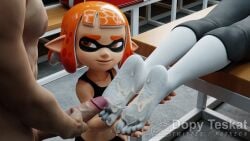 1boy 2girls 3d 3d_(artwork) bisexual_(female) crossover cum cum_on_feet dopyteskat erection feet female foot_fetish foot_focus fully_clothed inkling inkling_girl light-skinned_female light-skinned_male light_skin little_mac male multiple_girls nintendo penis soles splatoon splatoon_2 watermark wii wii_fit wii_fit_trainer wii_fit_trainer_(female)