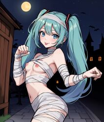 hatsune miku from halloween by leukocrisp