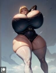 1girls ai_generated big_ass big_breasts big_butt blonde_female blonde_hair blonde_hair_female bob_cut breasts cleavage cleavage_overflow curvaceous curves curvy curvy_body curvy_female curvy_figure curvy_hips female female_only gigantic_breasts golden_eyes hi_res high_resolution highres hourglass_figure houseki_no_kuni huge_breasts hyper hyper_breasts land_of_the_lustrous legwear light-skinned_female light_skin long_legs looking_at_viewer looking_down massive_breasts massive_thighs milf nipple_bulge pale_skin shiny_skin short_hair shorts smile solo solo_female solo_focus stable_diffusion standing thick_thighs thicknesslord voluptuous voluptuous_female white_legwear wide_hips yellow_diamond_(land_of_the_lustrous) yellow_eyes