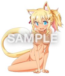 breasts cat_ears cat_tail catgirl censored censored_pussy completely_nude completely_nude_female disgaea disgaea_7 large_breasts nippon_ichi_software pirilika pussy shadrawing tagme tanned tanned_skin watermark