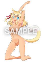 breasts cat_ears cat_tail catgirl censored censored_pussy completely_nude completely_nude_female disgaea disgaea_7 large_breasts nippon_ichi_software pirilika pussy shadrawing tagme tanned tanned_skin watermark