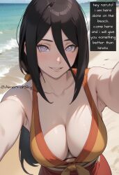 1girls ai_generated beach big_breasts bikini bikini_top blush boruto:_naruto_next_generations breast_focus breasts brown_hair cleavage collarbone cucked_by_sister female female_only front_view huge_breasts hyuuga_hanabi invitation inviting inviting_to_fuck inviting_to_sex long_hair nai_diffusion naruto naruto_(series) naughty naughty_face naughty_smile netorare ntr ocean oppai outdoors pinup sagging_breasts seaside seducing seduction seductive seductive_eyes seductive_look seductive_mouth seductive_smile selfie sister-in-law smile solo solo_focus stable_diffusion standing taking_selfie talking talking_to_another talking_to_partner teasing teasing_viewer text text_box upper_body url violet_eyes watermark web_address