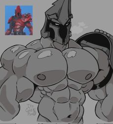 1boy bara big_pecs fortnite its_coldpizzart male male_only muscular muscular_male pecs solo solo_male ultima_knight_(fortnite)