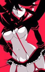 breasts damonfive0 female female_only kill_la_kill looking_at_viewer matoi_ryuuko senketsu short_hair solo