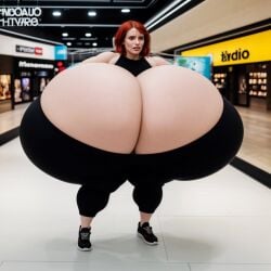 ai_generated big_breasts breasts breasts_bigger_than_head breasts_bigger_than_torso cleavage enormous_breasts giant_breasts gigantic_breasts huge_breasts hyper_breasts jackd22 karen large_breasts massive_breasts red_hair