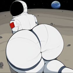 1girls ai_generated ass ass_focus astronauts big_ass big_butt curvaceous curvy dat_ass female female_only huge_ass huge_butt looking_back moon nai_diffusion planet rocks space stable_diffusion stars thick thick_ass thick_thighs voluptuous voluptuous_female whoram wide_hips