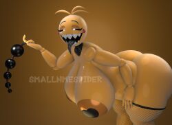 3d_(artwork) anal_beads animatronic anthro ass avian bent_over big_breasts big_butt bird black_sclera blender_(software) breasts chicken chubby_female clothing digital_media_(artwork) female fishnet fishnet_legwear five_nights_at_freddy's five_nights_at_freddy's_2 galliform gallus_(genus) glowing glowing_eyes half-closed_eyes hi_res huge_breasts huge_butt humanoid legwear long_tongue looking_at_viewer machine metal_tongue narrowed_eyes pasties phasianid robot robot_humanoid robotic_tongue scottgames sex_toy sharp_teeth simple_background smallnmespider smile smiling_at_viewer solo tagme teeth tongue tongue_out toy_chica_(cyanu) toy_chica_(fnaf) watermark yellow_body