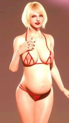 1girls 3d ashley_graham ashley_graham_(ella_freya) astromons belly big_belly bikini blonde_hair female nipples pregnant resident_evil resident_evil_4 resident_evil_4_remake skimpy