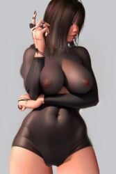 3d big_ass big_breasts dick_sucking_lips huge_breasts huge_nipples latex latex_suit married_woman nipple_bulge nipples pussy_peek wants_cum wife yvee_(yanthemoonchild)