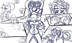 big_breasts blowjob brawl_stars charlie_(brawl_stars) cordelius_(brawl_stars) deepthroat face_fucking forced forced_oral gagging oral oral_sex papersketch rape rape_face raped sword_swallowing_position