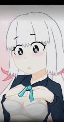black_eyes bra female female_focus female_only ryu_jou ryujou shinoko source_request white_background white_hair