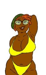 1girls 3rd_party_edit april_o'neil april_o'neil_(tmnt_2023) arm_behind_head armpits bbw beanie beanie_hat big_breasts big_lips bikini bikini_bottom bikini_top chubby chubby_female dark-skinned_female dark_skin dreadlocks edit edited female female_only freckles freckles_on_face glasses huge_boobs huge_breasts jigglytoons looking_at_viewer orange_hair seductive seductive_look seductive_pose seductive_smile short shortstack teenage_mutant_ninja_turtles teenage_mutant_ninja_turtles:_mutant_mayhem thick_hips thick_thighs white_background wide_hips wide_thighs yellow_bikini yellow_bikini_bottom yellow_bikini_top