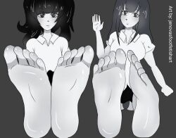 2girls barefoot feet foot_fetish monoe monoko virtualfairy yume_nikki