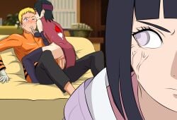 1boy 2d 2girls a1ibaba adult age_difference angry angry_eyes big_penis black_hair blonde_hair blush boruto:_naruto_next_generations byakugan caught cheating cheating_husband clothed clothed_sex clothing cowgirl_position cuckquean duo duo_focus embarrassed female female_on_top femdom finger_to_mouth furious husband_and_wife hyuuga_hinata indoors living_room multiple_girls naruto naruto_(series) netorare no_panties ntr older_male older_man_and_teenage_girl petite pink_pussy pussy reverse_netorare riding riding_penis sarada_uchiha sex short_hair shushing size_difference small_dom_big_sub smaller_female smug smug_face smug_smile squatting squatting_cowgirl_position squatting_on_penis teenage_girl teenager uchiha_sarada uchiha_symbol uncensored uzumaki_naruto vaginal_penetration veins younger_female