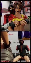 1boy 1boy1girl 1girls breast_grab breasts comic female fortnite ikonik male page_12 shirt_lift spanish_text tinansfw tntina