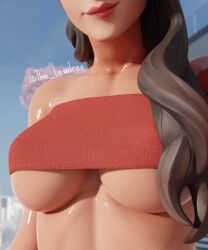 1girls 2020 3d big_breasts biting_lip biting_own_lip blender bra breast_focus breasts brown_hair close-up epic_games female female_focus female_only fortnite fortnite:_battle_royale highres horny horny_female lewdrex light-skinned_female light_skin long_hair medium_breasts oil oiled oiled_skin oily presenting presenting_breasts ruby_(fortnite) shiny_skin shirt solo solo_focus topwear underboob watermark