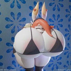 big_breasts breasts dullahan huge_breasts mrmeatlovers nonarycubed thick_thighs wide_hips