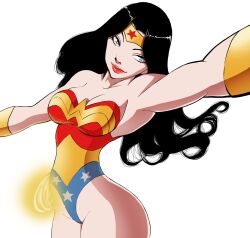 amazon amazonian armpit armpits big_breasts blue_eyes breasts comics dark_hair dc dc_comics diana_prince female lasso_of_truth leotard mikebloodslaver red_lipstick solo super_hero themysciran wonder_woman wonder_woman_(series)