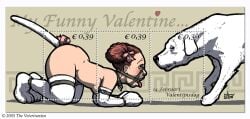 2005 buttplug_tail canine collar dutch_text freckles gag headgear petgirl petplay puppyplay red_hair stamp the_veterinarian valentine's_day