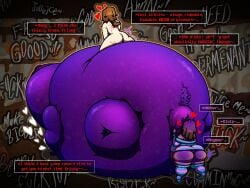 big_ass big_breasts blueberry_inflation breasts bubble_butt chara cunnilingus enjoying_expansion frisk huge_ass huge_breasts hyper sinflative spherical_inflation sunken_limbs thick_thighs toriel undertale undertale_(series) wide_hips