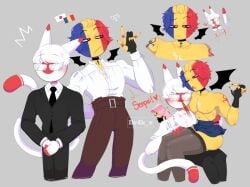 2boys countryhumans dr4k_e_bunnie gay japan_(countryhumans) male male_only romania_(countryhumans) simple_background white_body white_skin yaoi