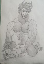 beard bearded creature curly_hair doggy_style doggy_style_position domination facial_hair faun fucked_into_submission george_(character) hair_grab hairy hairy_arms hairy_chest hairy_male hunk manly muscle muscular muscular_male pencil_(artwork) rough_sex satyr size_difference sketch straight straight_sex traditional_art traditional_media traditional_media_(artwork) veiny_muscles