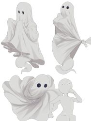 angry bedsheet_ghost breasts ghost ghost_girl halloween mrfishcorpse original_character pulling_clothing sheet_grab tagme thick_thighs tight_clothing wide_hips