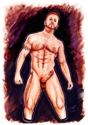 1boy big_penis daddy daddy_kink dick hard_on male male_only marshall_arkley mixed_media muscle muscle_worship muscular muscular_male naked naked_male onlyfans_model pencil_(artwork) pencil_sketch sketch sketches_by_adab solo solo_male stripper